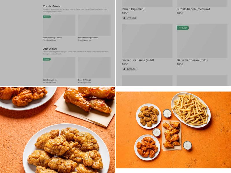 It's Just Wings Menu