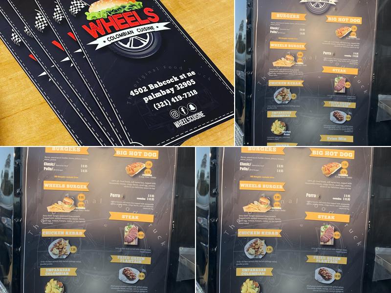 Wheels Colombian cuisine Menu