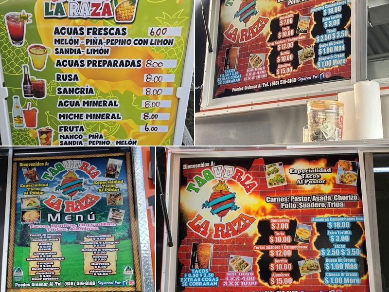 Taqueria La Raza Menu