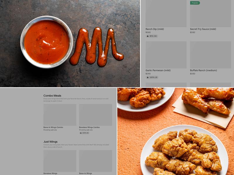 It's Just Wings Menu