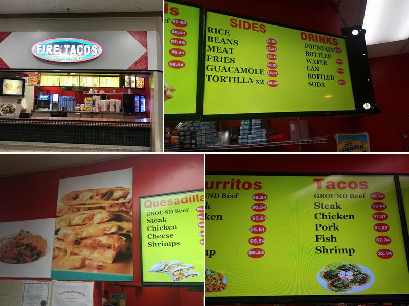 Fire Tacos Menu