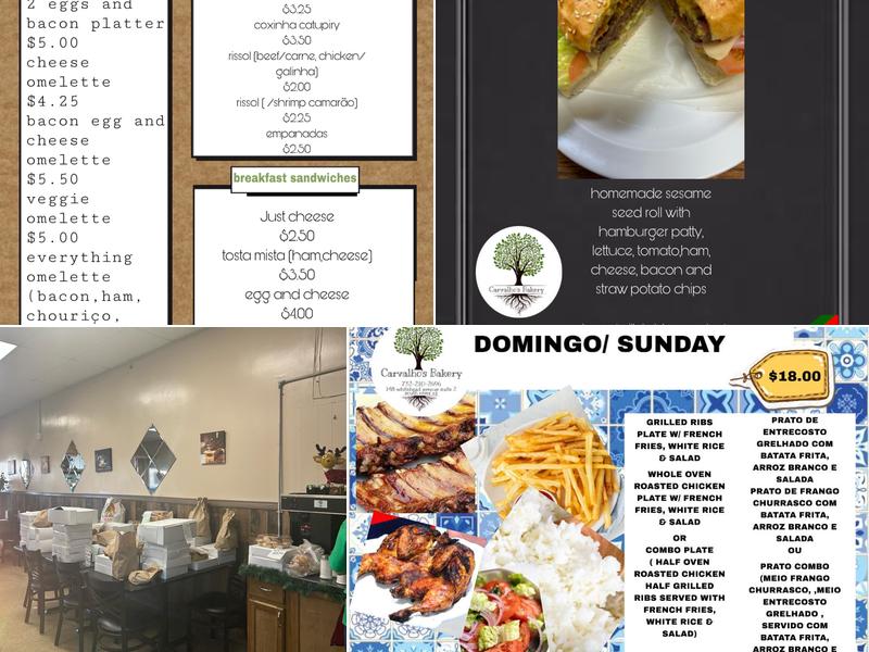 Carvalho’s Bakery Menu