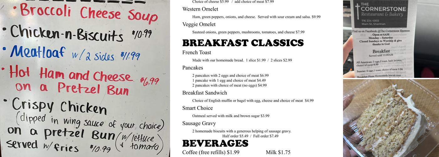 The Cornerstone Menu