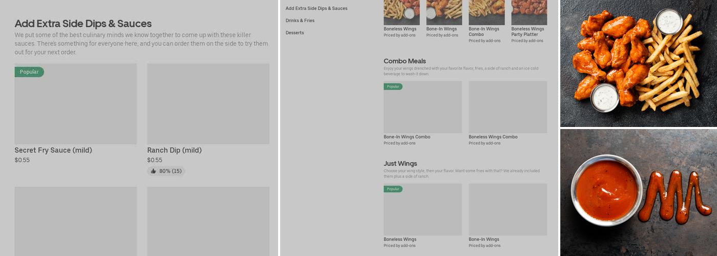 It's Just Wings Menu