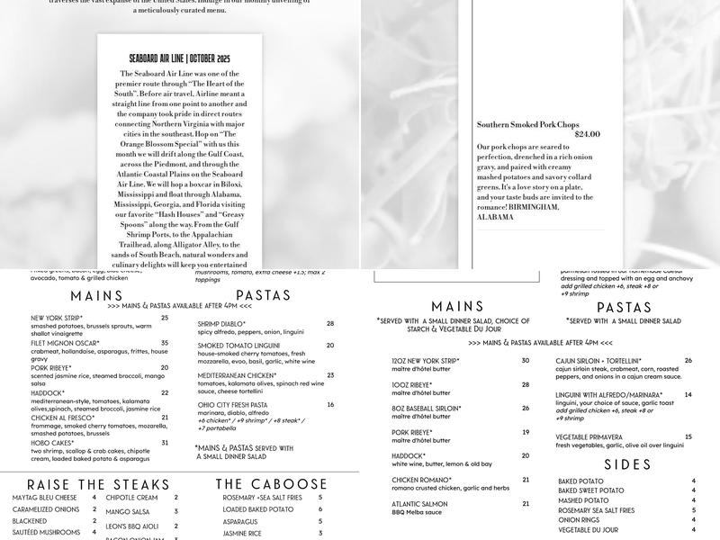 The Rambler Menu