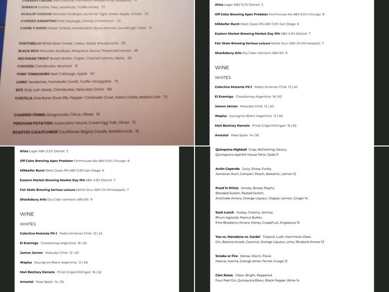 BARDA Menu