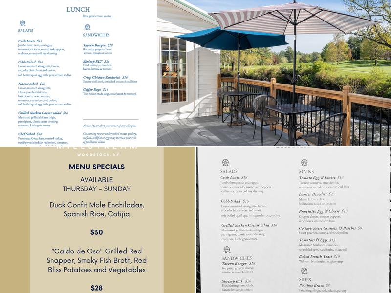 Millstream Menu
