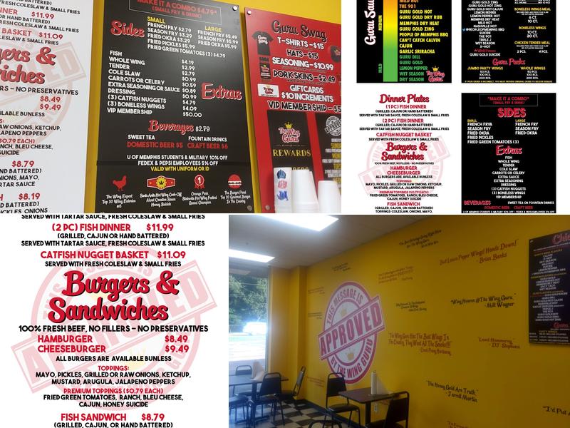 The Wing Guru Menu