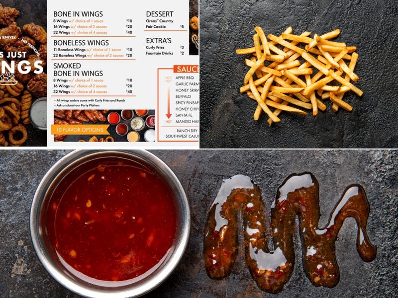 It's Just Wings Menu