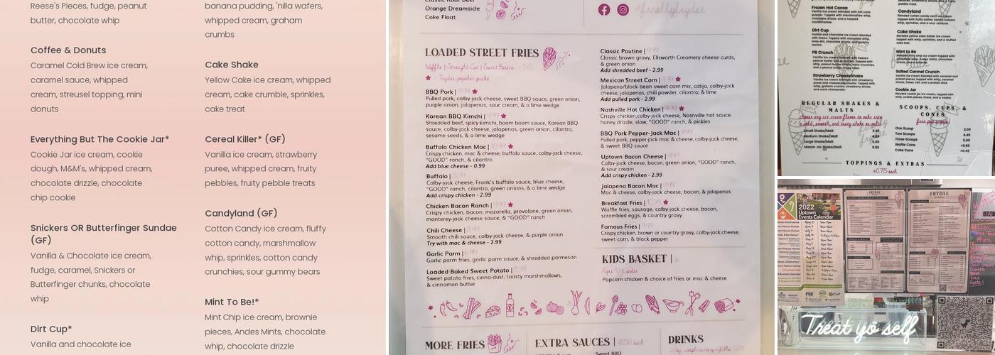 Frydae Menu