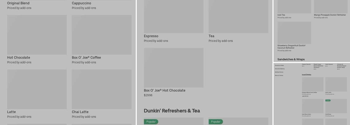 Dunkin' Menu