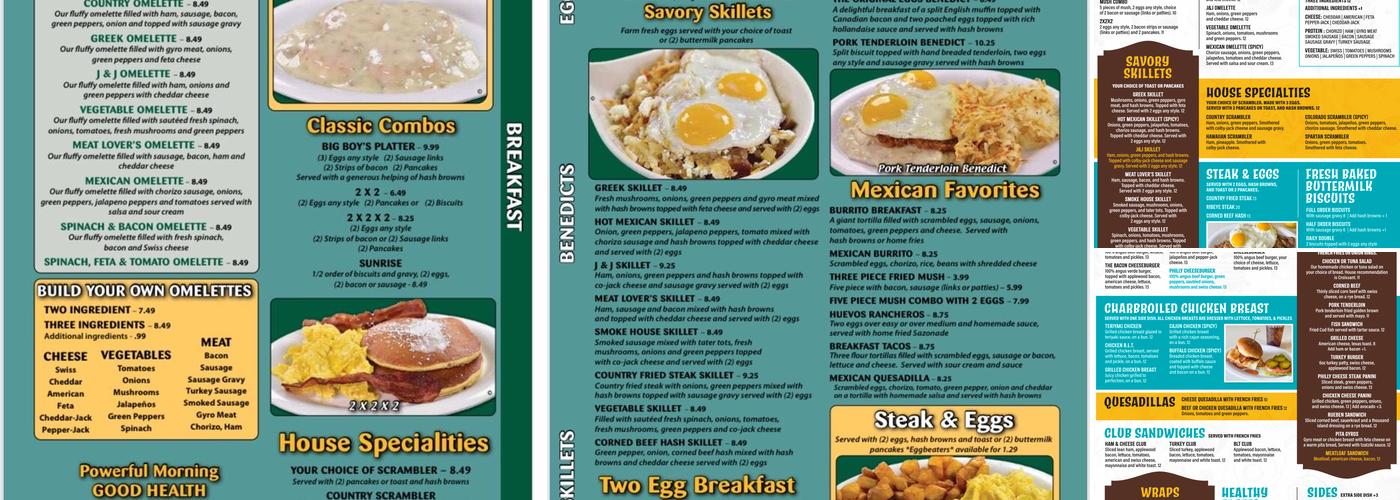J&J Pancake House Menu