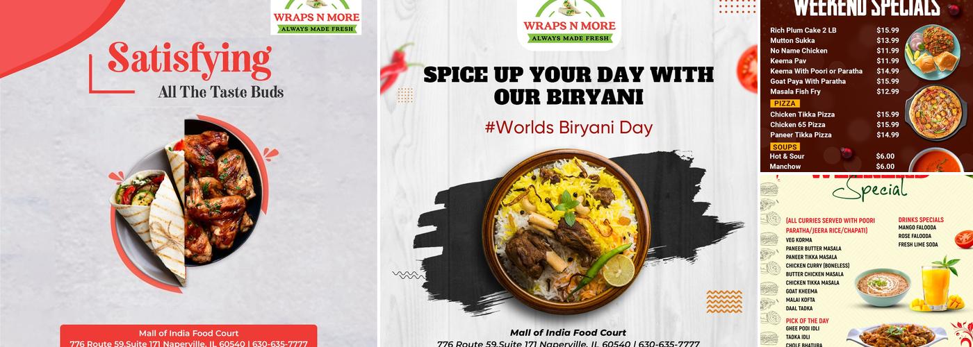 WRAPS N MORE Menu