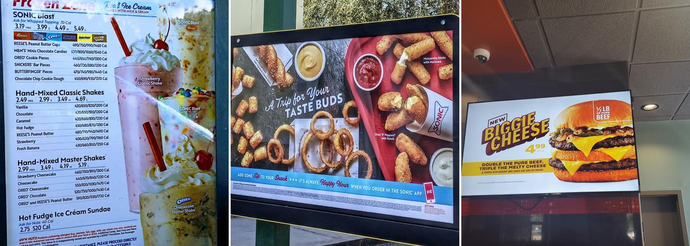 Sonic Drive-In Menu