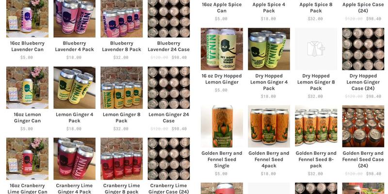 Ninja Kombucha Menu