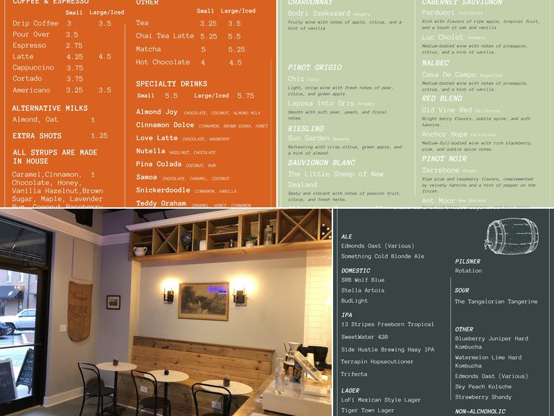 Cavalier's Coffeehouse Menu