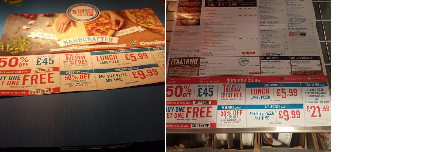 Domino's Pizza - Portishead Menu