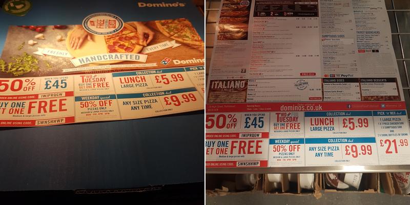 Domino's Pizza - Portishead Menu