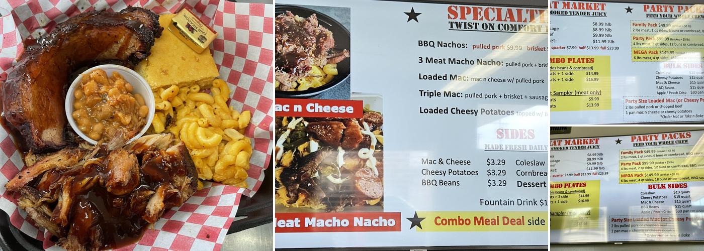 Blackhawk BBQ Pit Menu