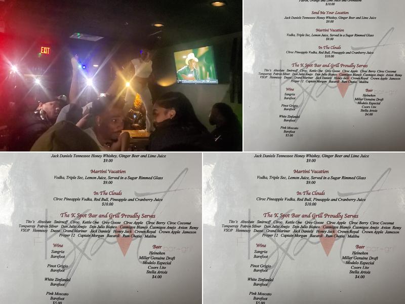 K SPOT BAR & GRILL Menu