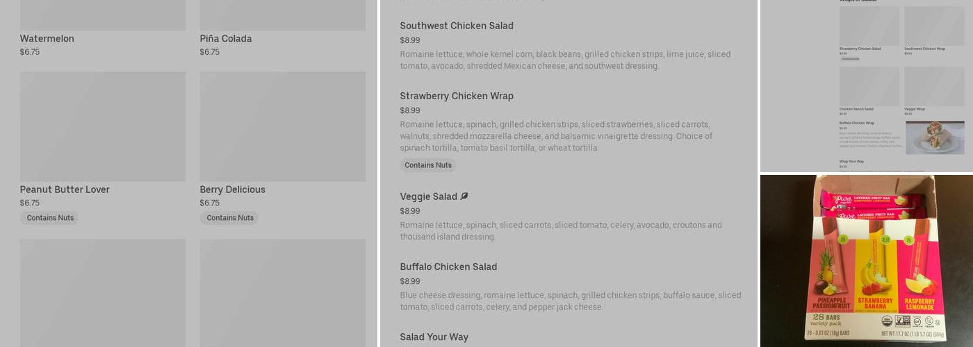 Ezy's Smoothie Station Menu