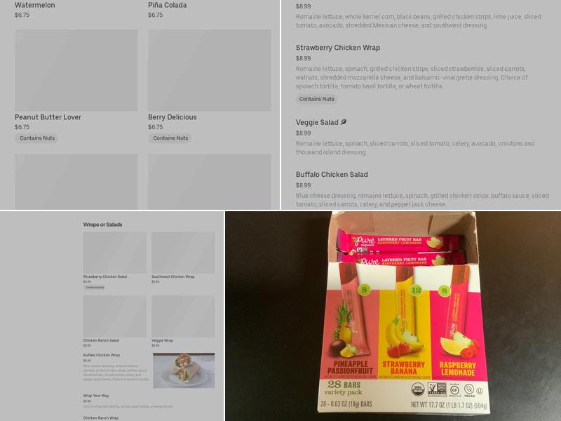 Ezy's Smoothie Station Menu