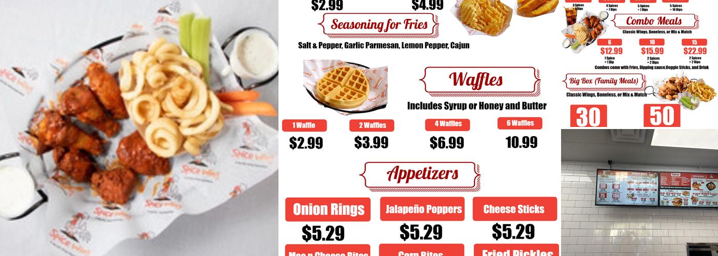 Spice Wing Woodstock Menu