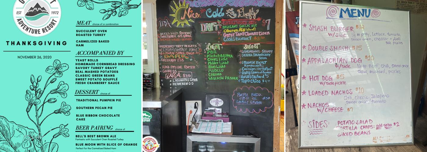 Take Out Tavern Menu