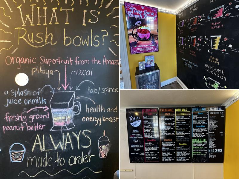 Rush Bowls Menu