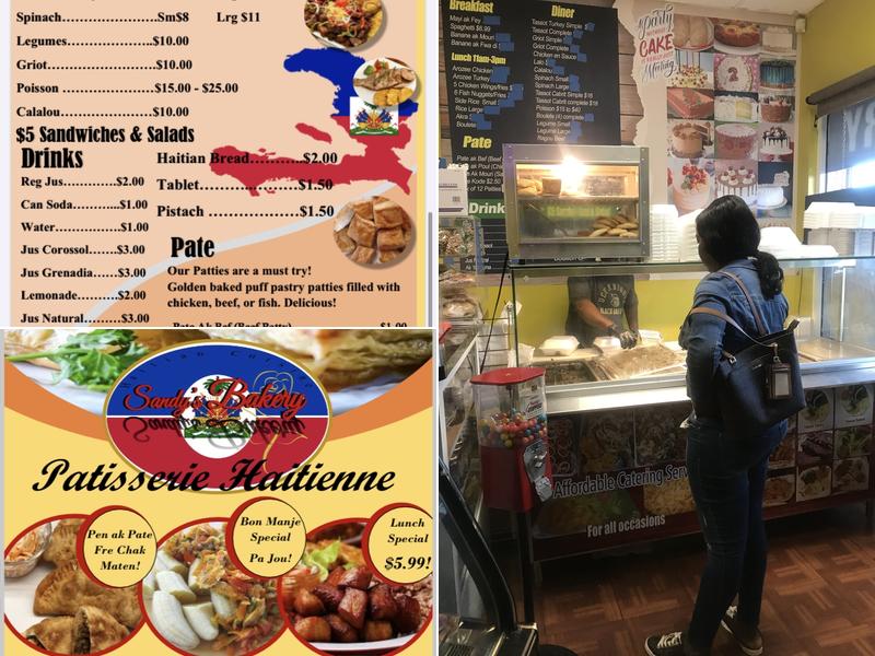 Sandy's Bakery Menu