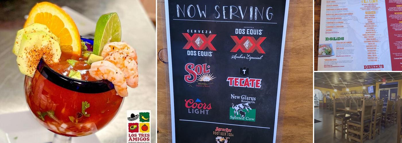 Los Tres Amigos Menu