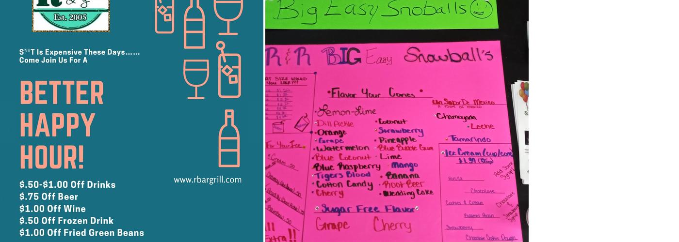 Rico & Rae's Bar & Grill Menu