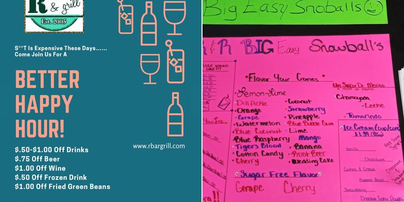 Rico & Rae's Bar & Grill Menu