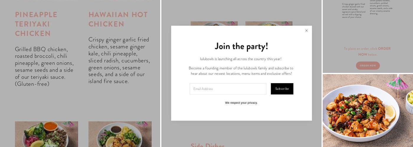 lulubowls (Hawaiian-Inspired Bowls- Columbus) Menu