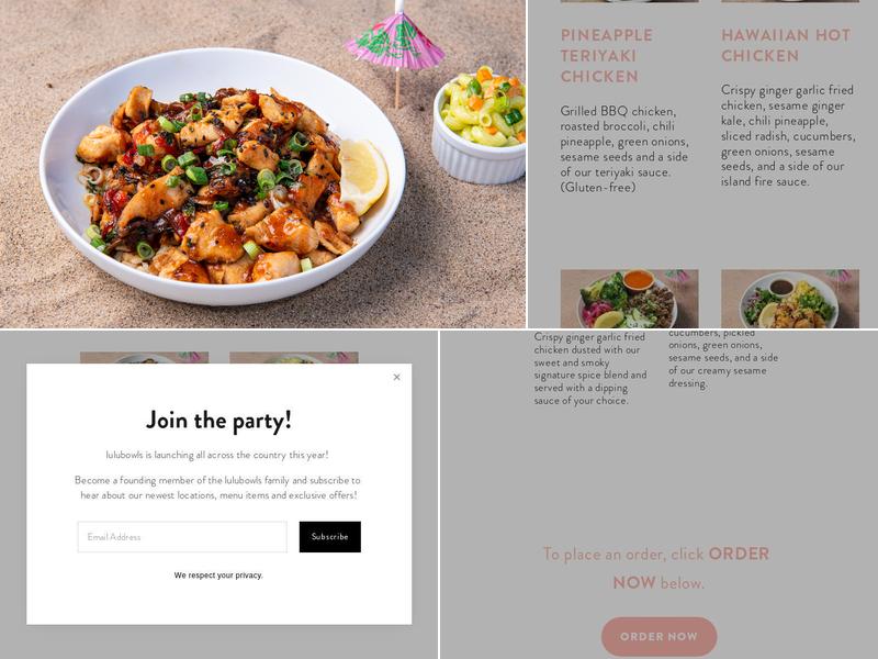 lulubowls (Hawaiian-Inspired Bowls- Columbus) Menu