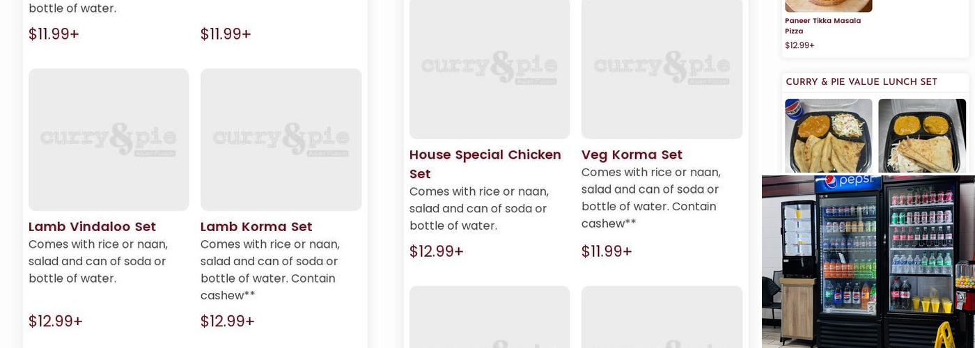 Curry & Pie - Elkridge Menu