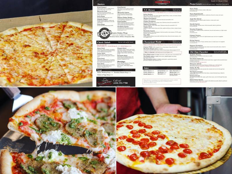 The Good Guys N.Y. Pizza Kitchen Menu