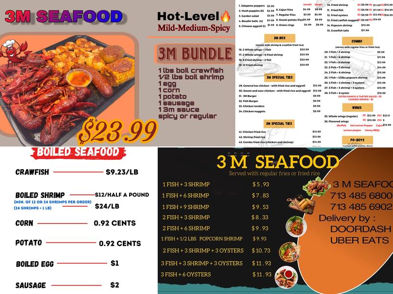 3M Seafood Menu