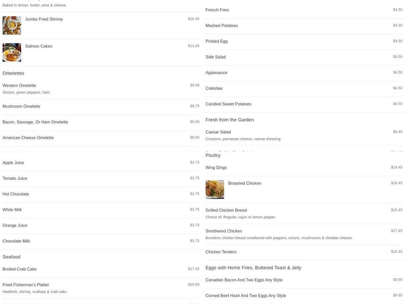 Mays Family Restaurant Menu