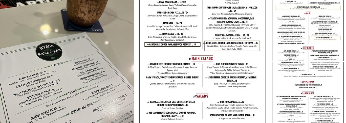 Nyack Grill & Bar Menu