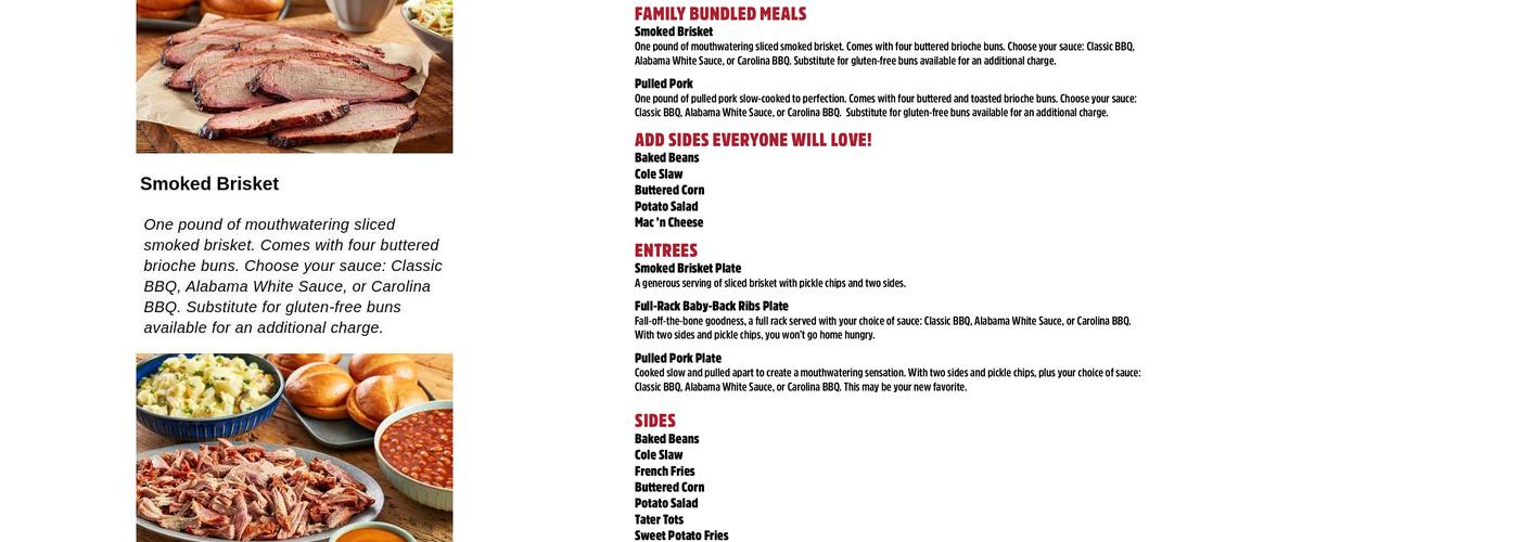 Libby's BBQ Menu