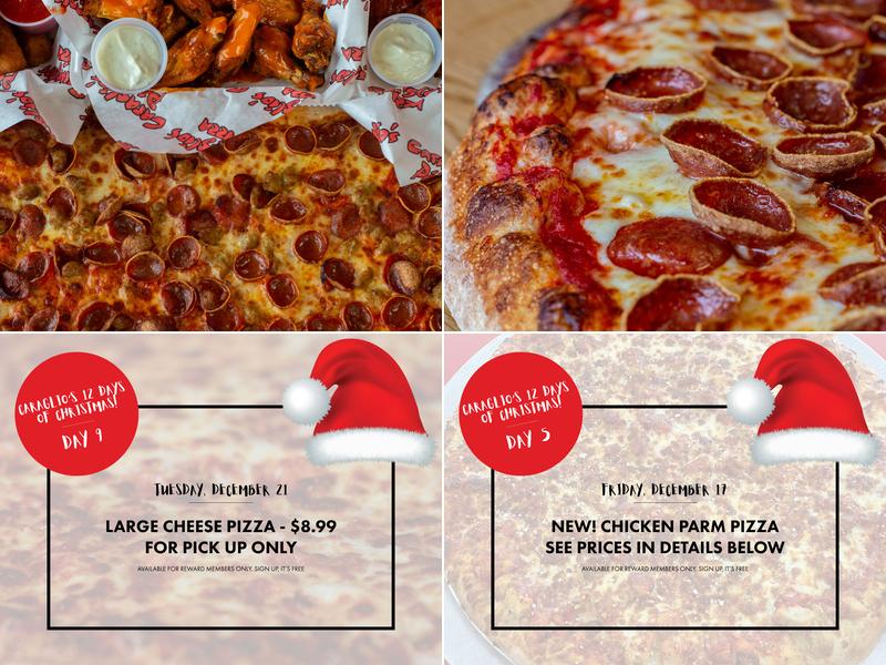 Caraglios Pizza Menu
