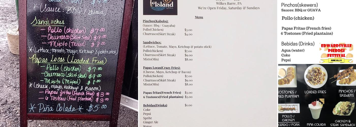 D’ Island Grill Menu