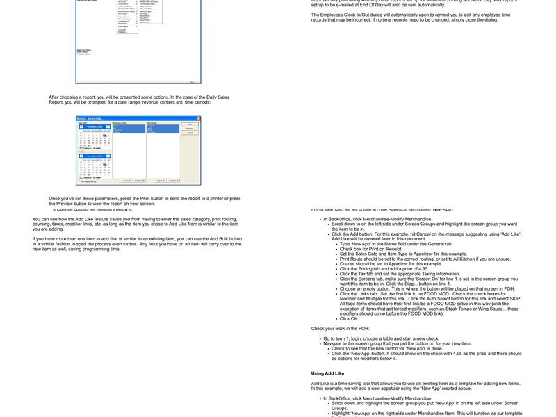 Everything But The Food Menu