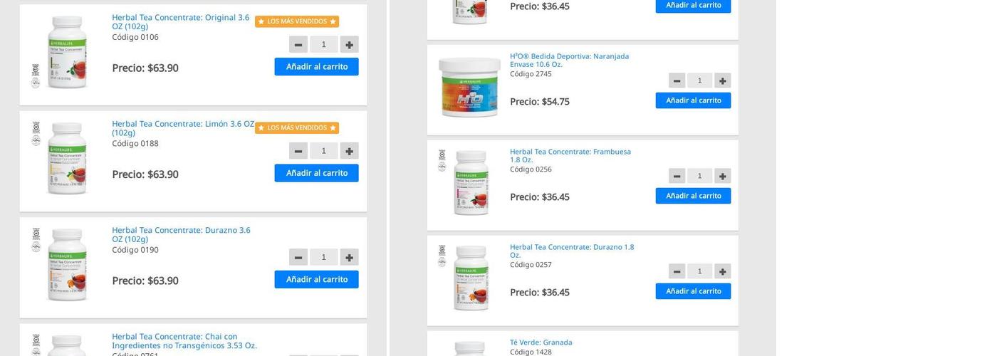 Herbalife Opa-locka Wellness Center Menu