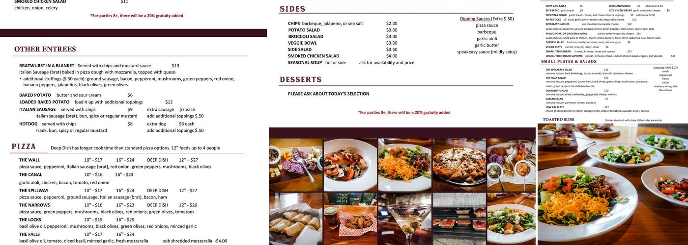 950 Speakeasy Bistro Menu