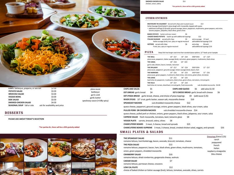 950 Speakeasy Bistro Menu