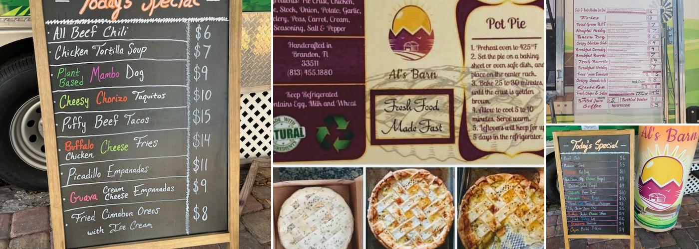 Al's Barn Menu