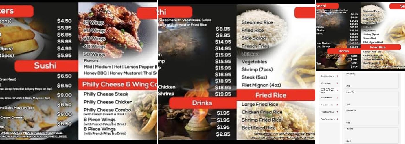 FUSION EXPRESS Menu