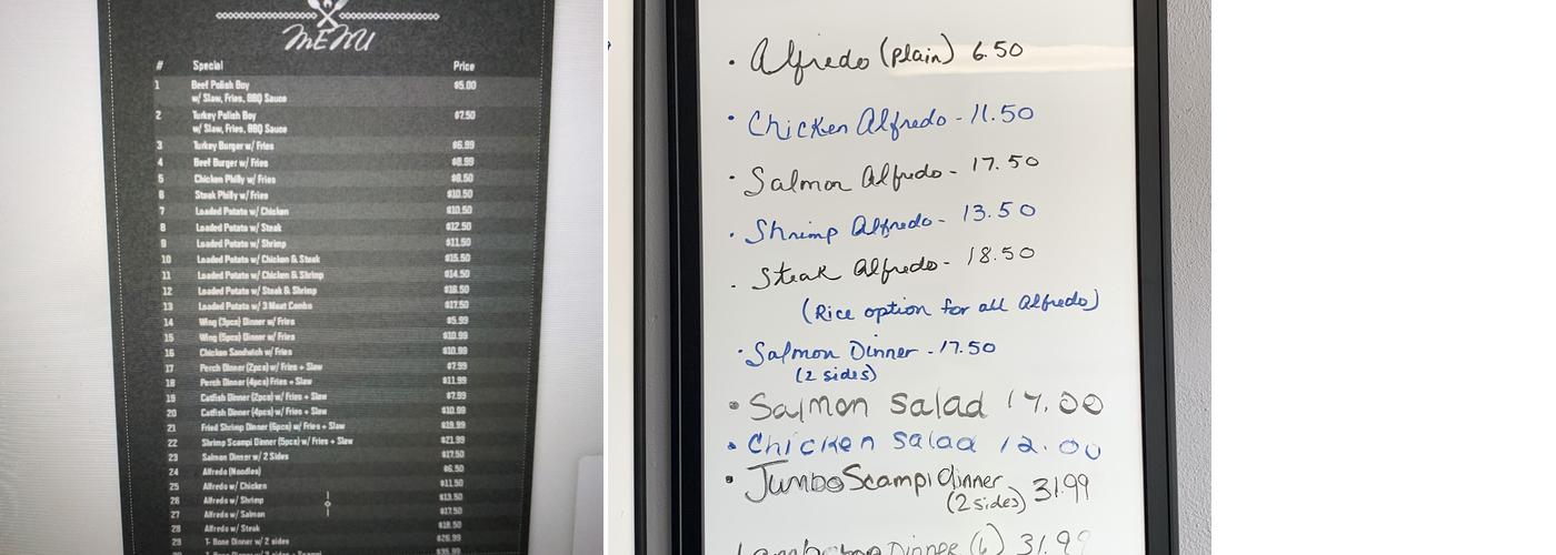 D & P’S Kitchen Menu